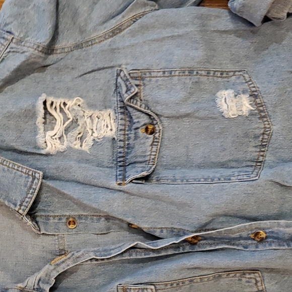 Women's Denim Button Down - Picture 2 of 4